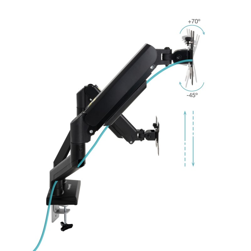 TooQ DB1434TNR-B monitor mount / stand 86.4 cm (34") Desk Black