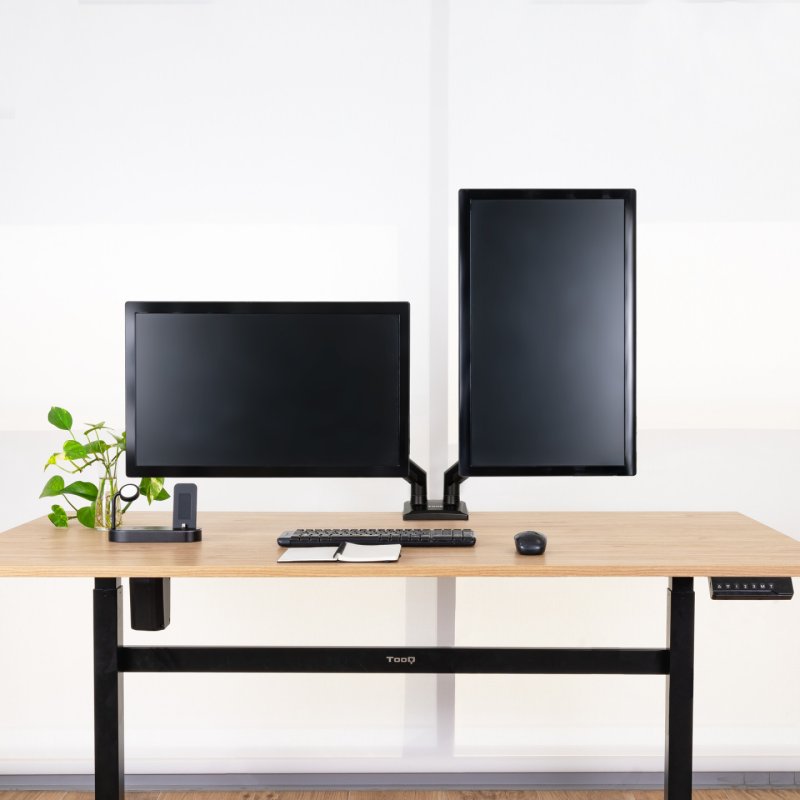 TooQ DB1434TNR-B monitor mount / stand 86.4 cm (34") Desk Black