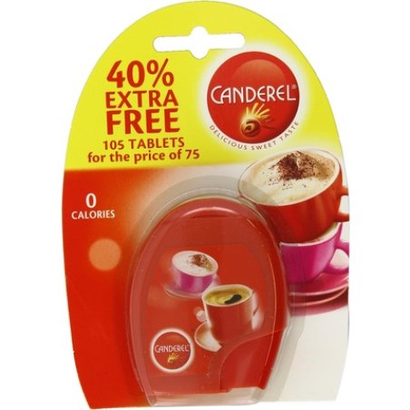 Canderel Low Calorie Sweetener 105 Tablets - Pack of 12