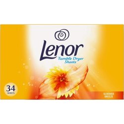 Lenor Fabric Tumble Dryer Sheets Summer Breeze 34 Sheets