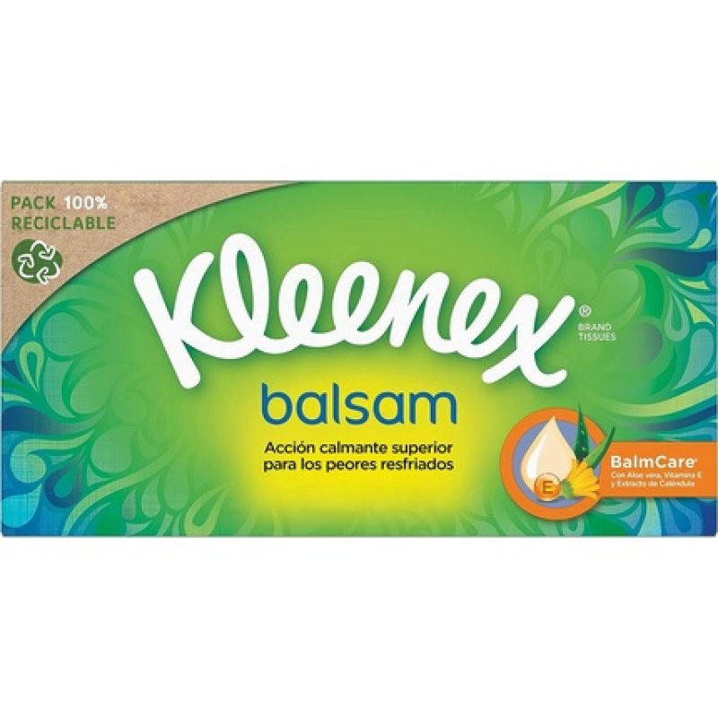 Kleenex Balsam Box Tissues White 64 Count