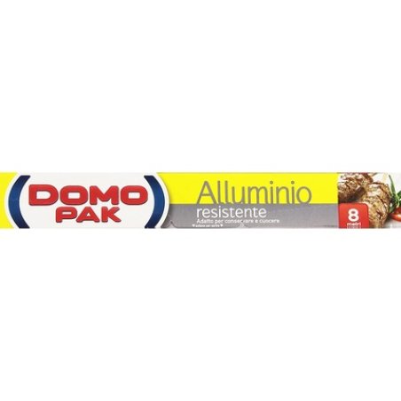 Domopak - Aluminum Roll In Cardboard, Practical, Resistant, Easy To Cut
