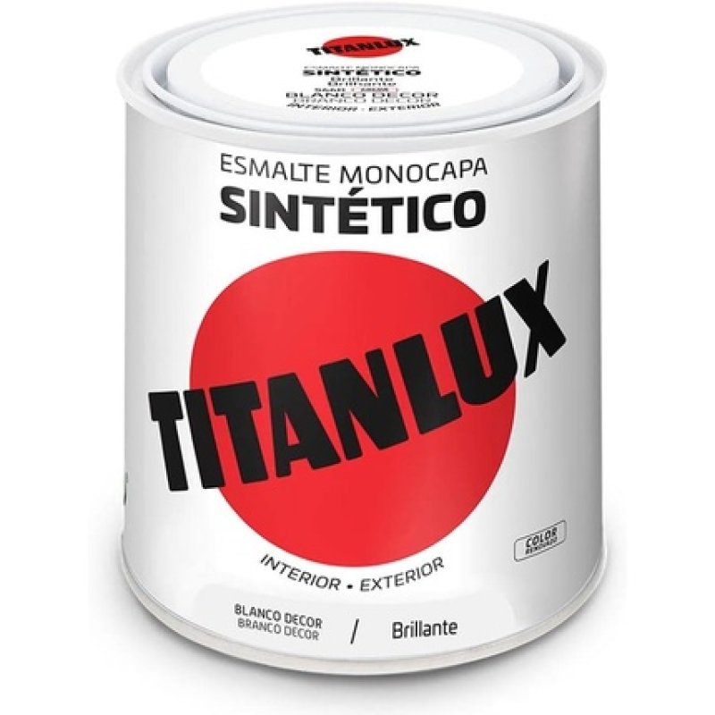 Titanlux 5809018 Single-Layer Plastic Enamel White with Glossy Decor 250ml