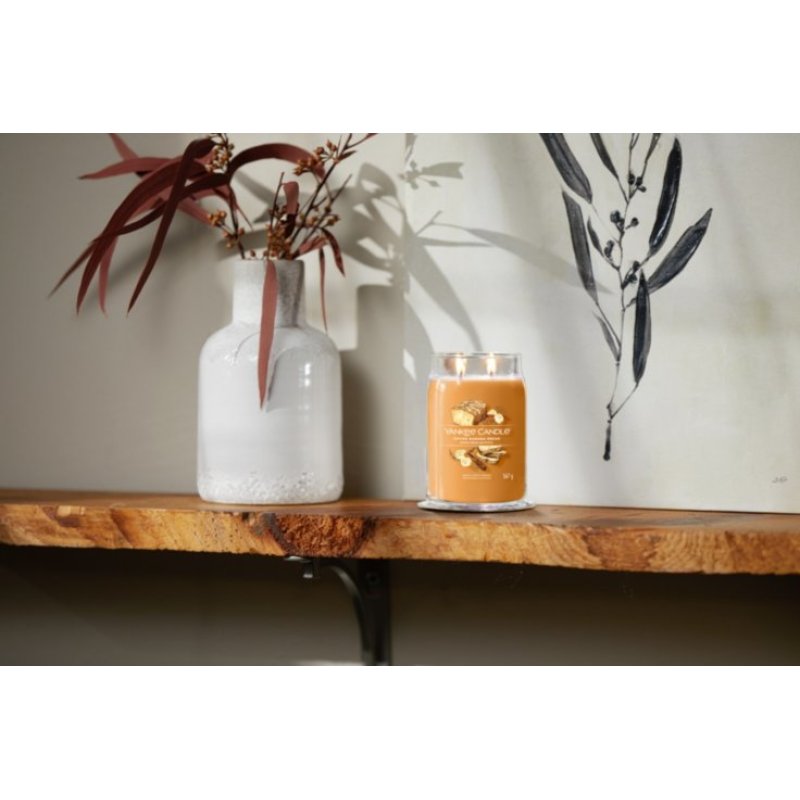 Yankee Candle Spiced Banana Bread bougie en cire Rond Pomme, Banane, Cannelle, Clou de girofle, Noix de coco,