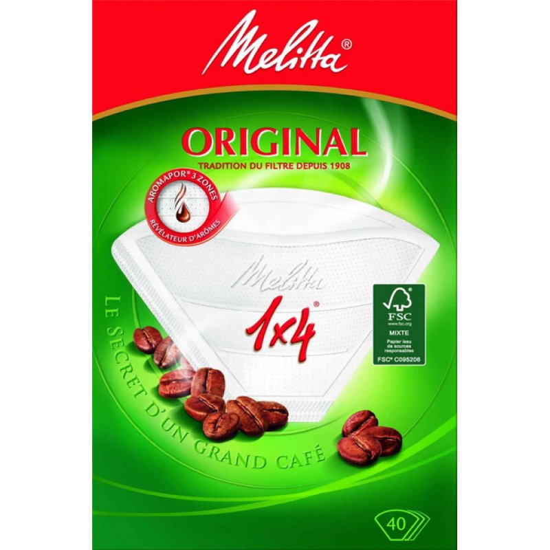 Melitta Original 1х4/40 40 pièce(s) Cône Filtre à café jetable