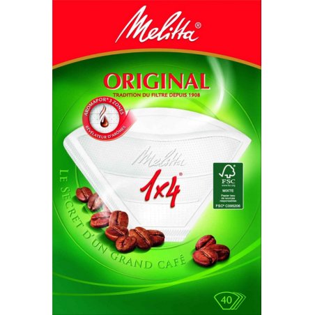 Melitta Filter Bags 1x4/40 Paper White 40 Filtres Original