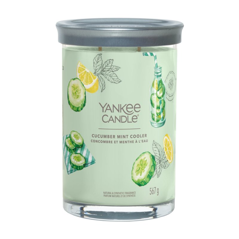 Yankee Candle Signature wax candle Cylinder Cucumber, Lemon, Mint Green 1 pc(s)