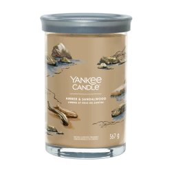 Yankee Candle Signature Scented Candle | Amber & Sandalwood Large Tumbler Candle