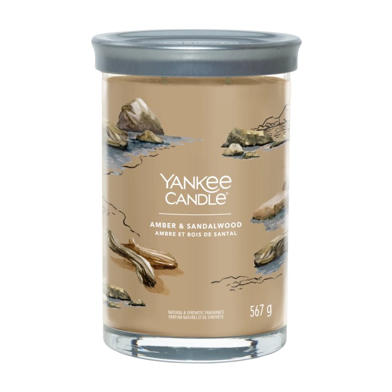 Yankee Candle Signature bougie en cire Cylindre Ambre, Cardamone, Bois de santal Marron 1 pièce(s)