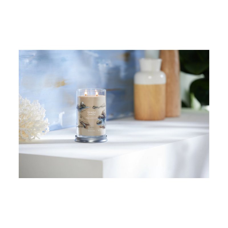 Yankee Candle Signature Scented Candle | Amber & Sandalwood Large Tumbler Candle