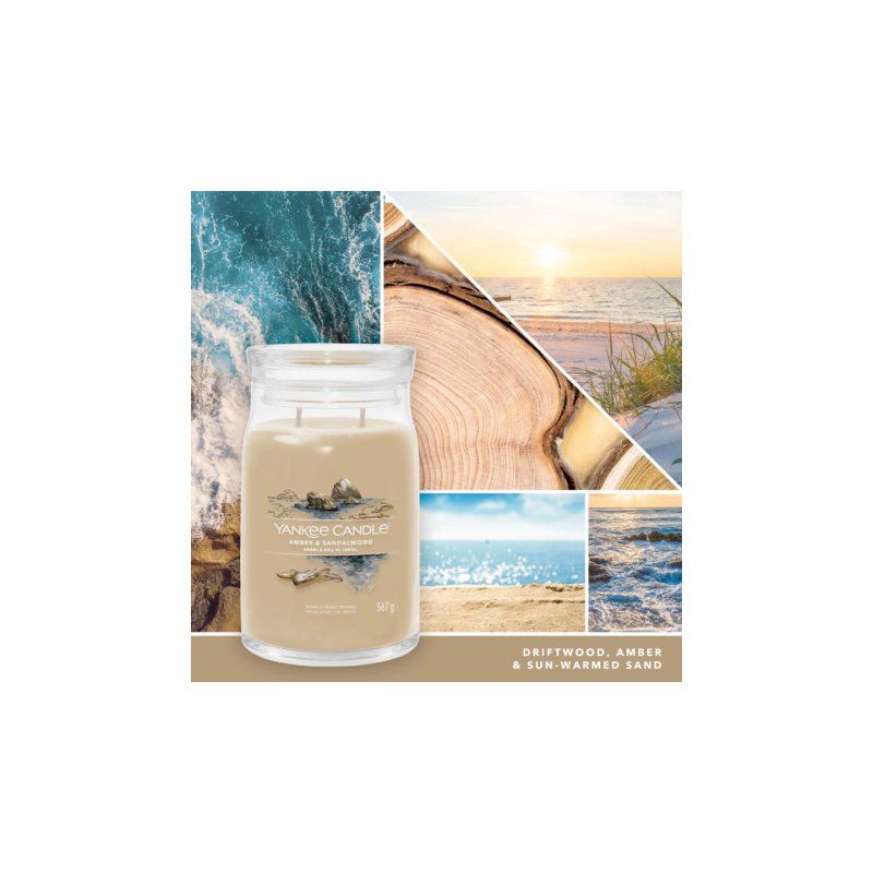 Yankee Candle Signature wax candle Cylinder Amber, Cardamom, Sandalwood Brown 1 pc(s)