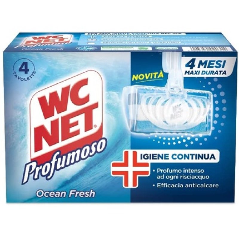 WC Net Perfumed Taffeta Ocean Fresh 4 Tablets