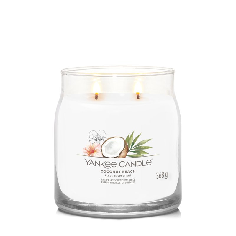 Aromatic Candle Signature Glass Medium Coconut Beach 368g