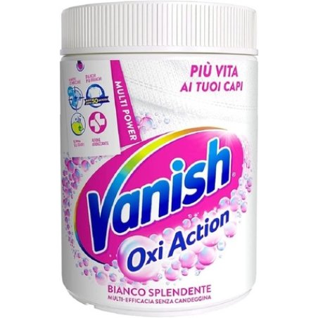 Vanish Oxi Action Multipower White Gloss Powder Stain Remover for White Laundry 500g