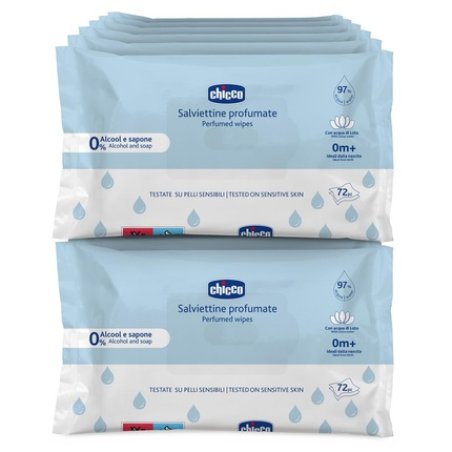 Chicco Multipurpose Cleaning Wipes for Newborns Alcohol-Free Perfumed Suitable for Sensitive Skin