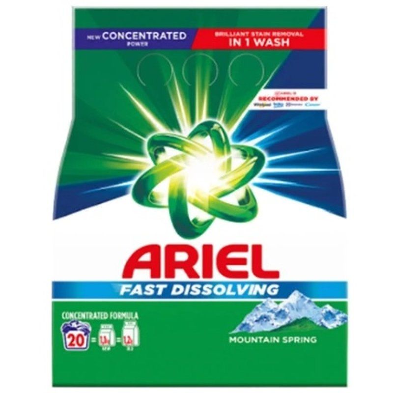 Ariel Quick Dissolving Powder Mountain Spring Scent 11kg - Effective Laundry Detergent