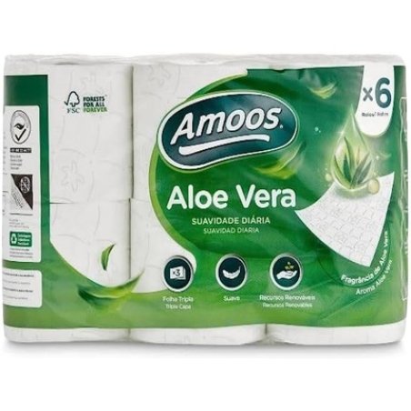 AMOOS Toilet Paper Aloe Vera Set 6 Pieces