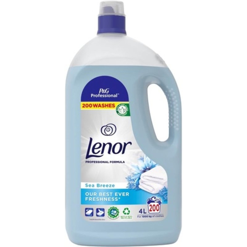 Lenor Professional Sea Breeze Enhancer for Clothes Fabric Softener 200 Washes 4L