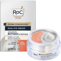 RoC Derm Correxion Dual Eye Cream 2-in-1 Eye Duo for Visible Eye Lift Dark Circle & Puffiness Reduction 10ml
