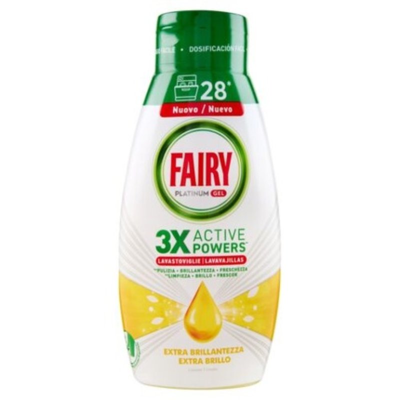 Fairy Platinum Extra Brillantezza Dishwasher Gel 504ml Lemon Fragrance