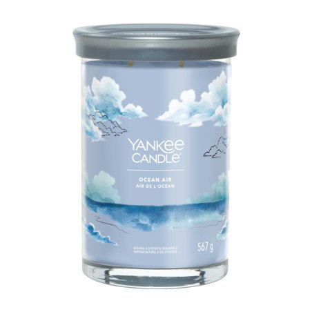 Yankee Candle Signature bougie en cire Cylindre Ambre, Jasmin, Bois de santal Bleu 1 pièce(s)