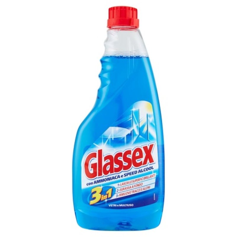 Glassex Charging Cable Glass Cleaner With Ammonia - 1 Piece 500 Ml Ammoniaca