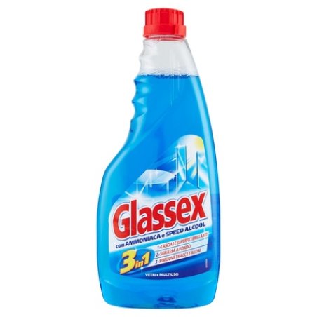 Glassex Charging Cable Glass Cleaner With Ammonia - 1 Piece 500 Ml Ammoniaca