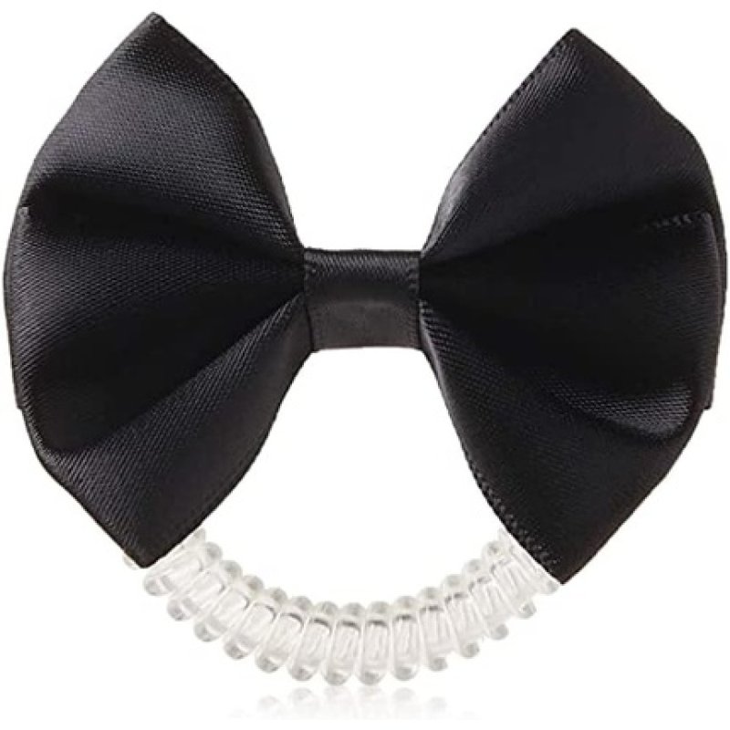 Invisibobble Bowtique Hair Bow with Invisibobble Original Slim Hair Scrunchie for Girls and Women True Black