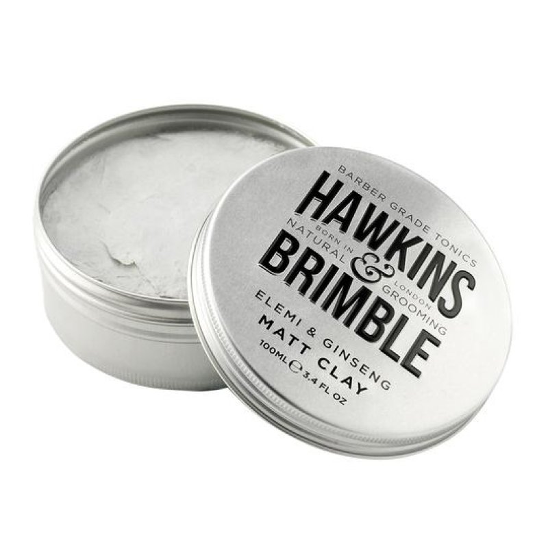 Hawkins & Brimble Matte Clay Hair Styling 100ml/3.4fl oz - Non-Greasy Matte Hair Styling for Men, Gentle Repair Allows
