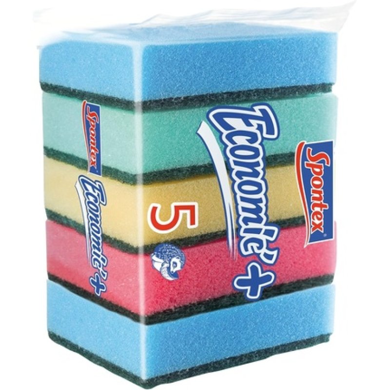 Spontex Scourers Fibre Sponge 5 Scourers