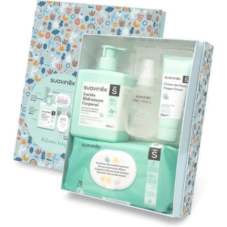 Suavinex Baby Cosmetic Basket/Gift Box For Newborns, Cream Diaper 75 Ml