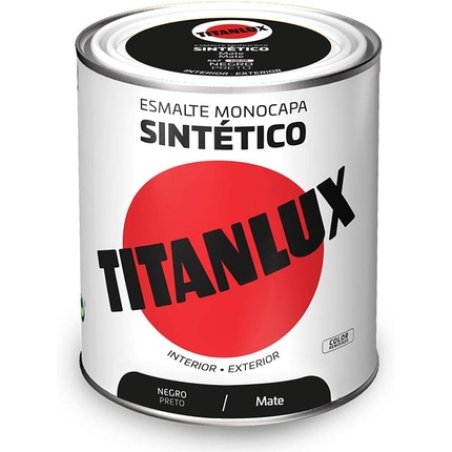 Titanlux 5809006 Enamel Single Layer Black Matte 750ml