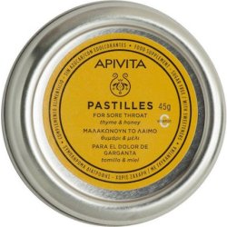 Apivita Pastilles With Thyme And Honey For Irritated Throat - 45 Grams