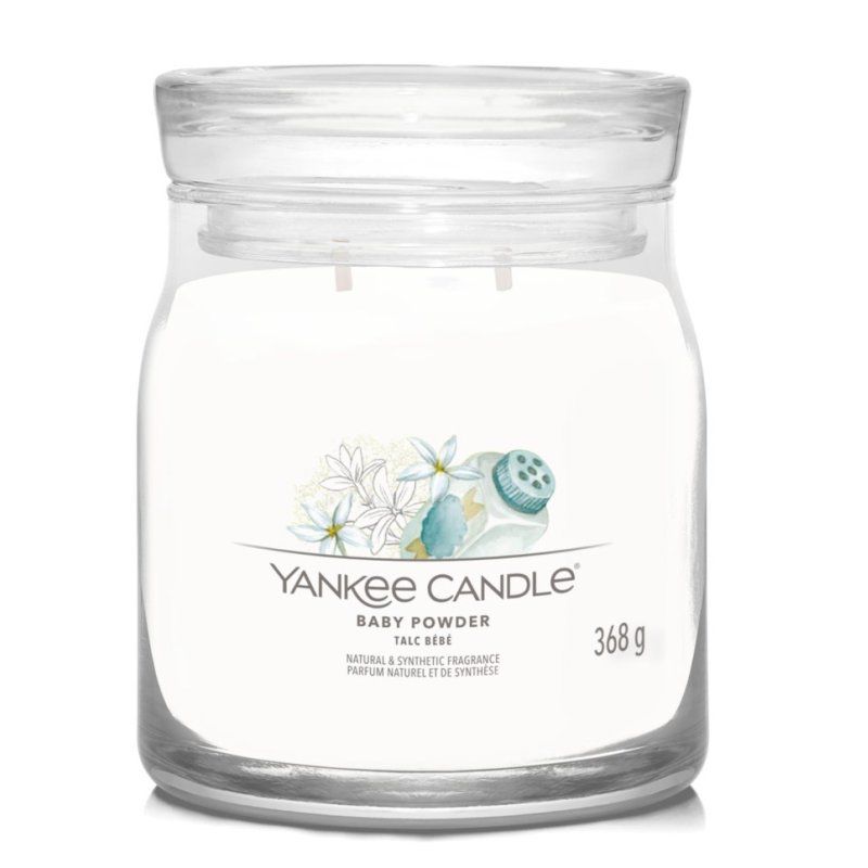 Yankee Candle Baby Powder bougie en cire Cylindre Amande Blanc 1 pièce(s)