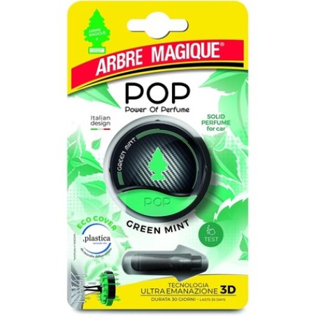 Arbre Magique Pop Car Air Freshener Greenmint Scent - Lasts up to 7 Weeks