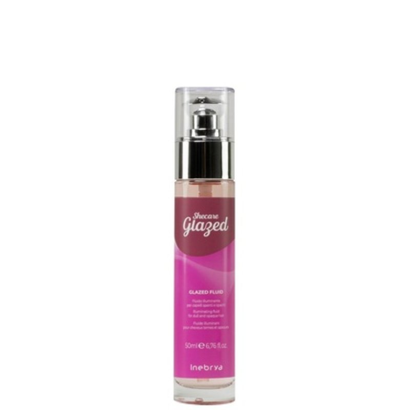 FLUIDO ILUMINADOR SHECARE GLAZED PARA CABELLOS APAGADOS Y MATES. 50 ML INEBRYA