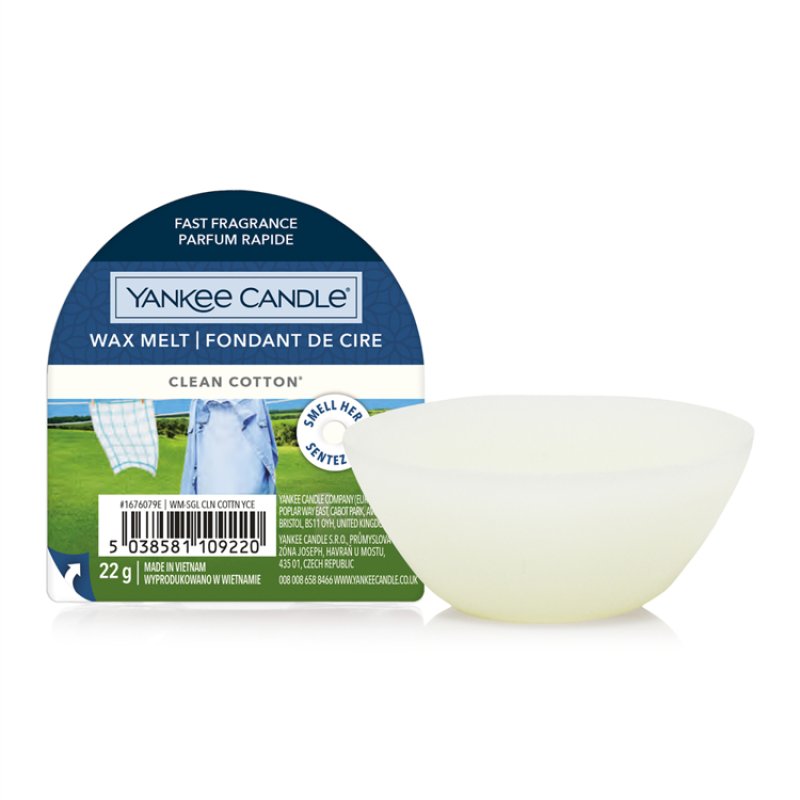 Yankee Candle Scented Wax Melts | Cleancotton | Up To 8 Hours Of Fragrance | 1