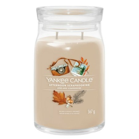 Yankee Candle Afternoon scrapbooking wax candle Round Amber, Apple, Bergamot, CEDAR, Eucalyptus, Ginger, Leather,