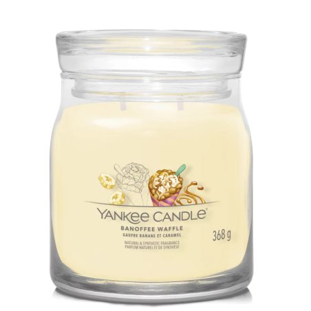 Yankee Candle Banoffee Waffle wax candle Round Banana, Caramel, Chocolate Yellow 1 pc(s)