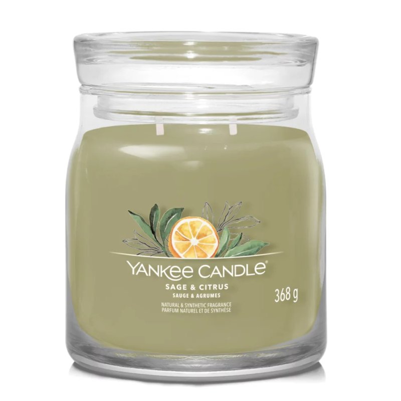Yankee Candle Sage & Citrus wax candle Cylinder Lemon, Lime, Sage Green 1 pc(s)
