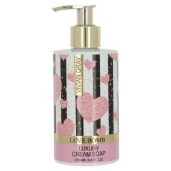 Vivian Gray 1050 Soap Dispenser With Love Bomb Luxury Cream Soap 250 Ml