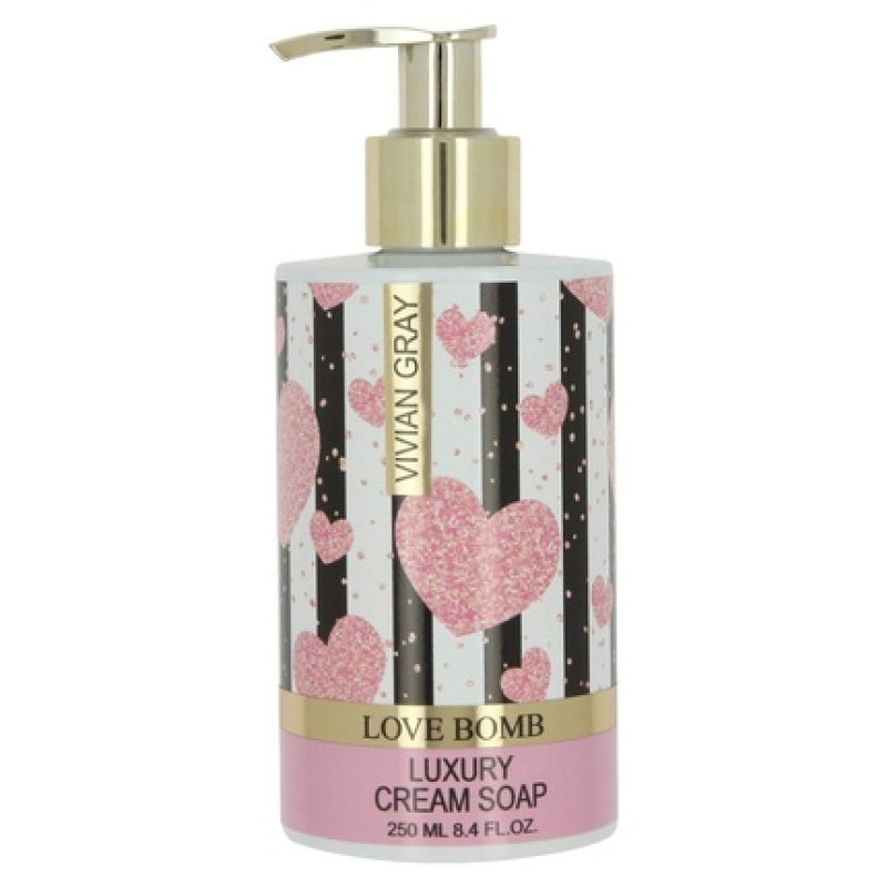 Vivian Gray 1050 Soap Dispenser With Love Bomb Luxury Cream Soap 250 Ml