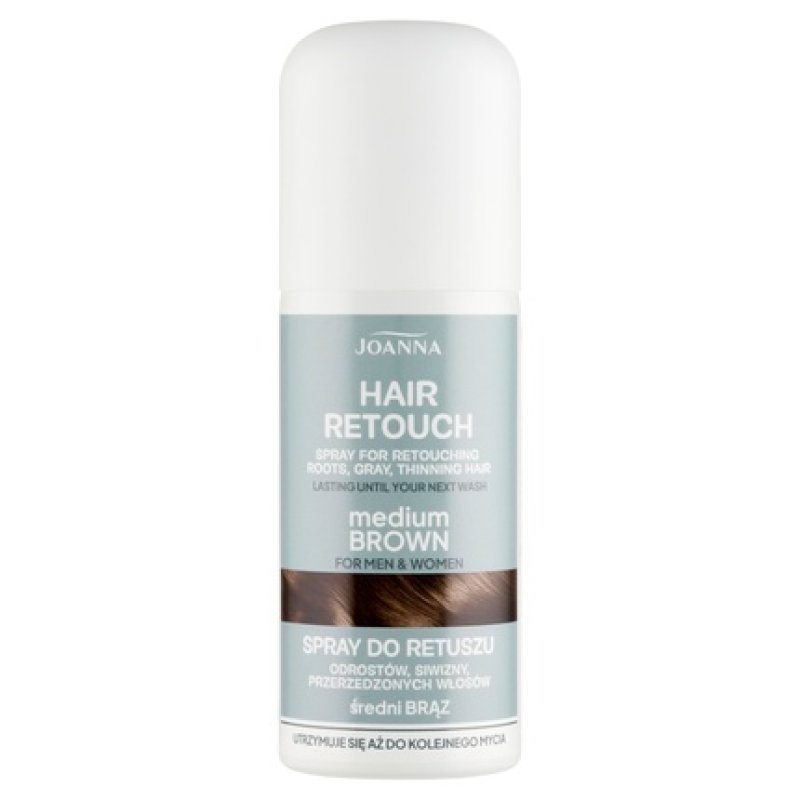 Joanna Hair Retouch Spray For Root Touch-Up Medium Brown 75ml