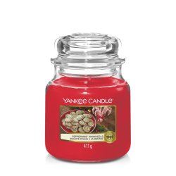Yankee Candle Peppermint Pinwheels bougie en cire Rond Rouge 1 pièce(s)