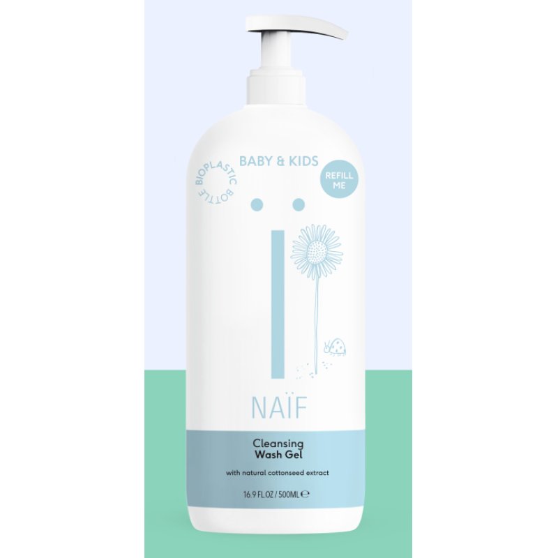 Naif Cleansing Shower Gel for Baby & Child 500ml - Protects Young Skin from Irritation and Dryness