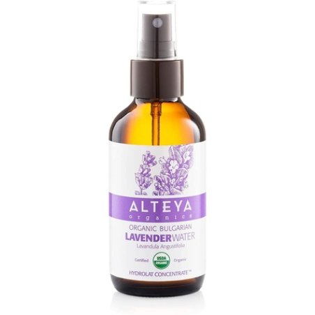Alteya Bio Lavender Water Spray in Glass Bottle 120ml - 100% USDA Certified Organic Authentic Pure Natural Floral