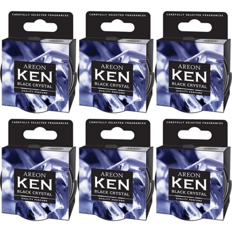 Areon Ken Air Freshener Tin Car Fragrance Black Crystal Car Fragrance Scent Tin