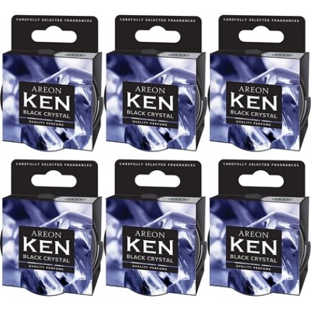 Areon Ken Air Freshener Tin Car Fragrance Black Crystal Car Fragrance Scent Tin