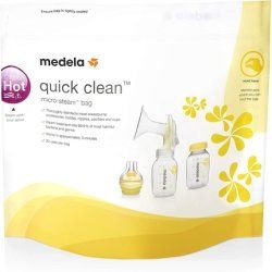 Medela Quick Clean Microwave Bags - Quick and Convenient Cleaning of Breast Pump Parts or Accessories