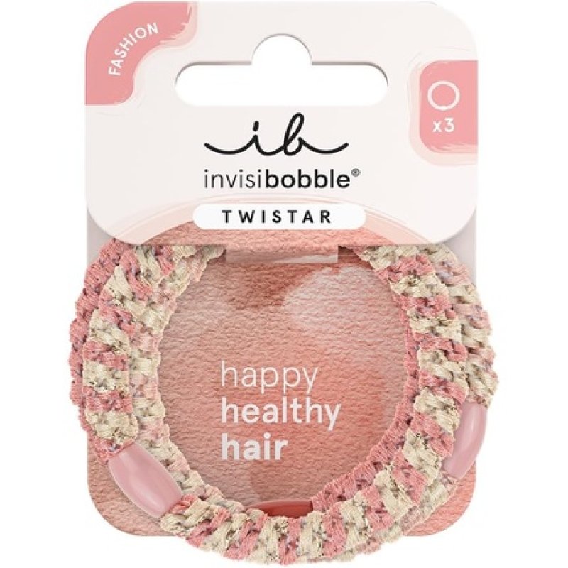 Invisibobble Twistar Blush Braids Hair Accessory - Pack of 3